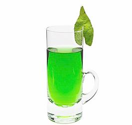 一杯饮料 绿叶图片