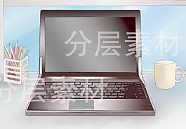 卡通桌面笔记本电脑图片