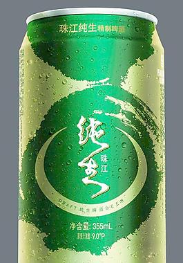 9度精制纯生355易拉罐图片