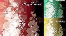 透明圆圈雪花背景矢量图