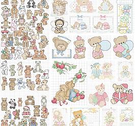 十字绣泰迪熊图谱图片