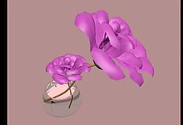 玫瑰花3d模型源文件图片