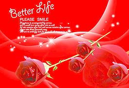 红色玫瑰花背景图图片