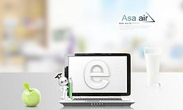 办公桌上的笔记本图片