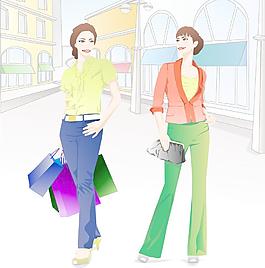 卡通购物图片