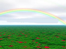 彩虹风景PPT模板