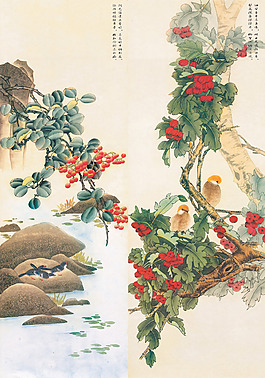 油画花鸟
