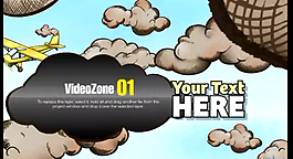 卡通飞机天空视频展示