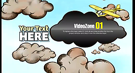 卡通天空视频展示模板