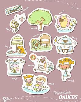 夏天小卡通图片