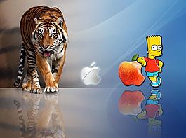 虎年苹果墙纸图片