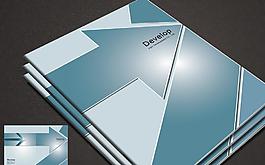 蓝色箭头画册封面图片