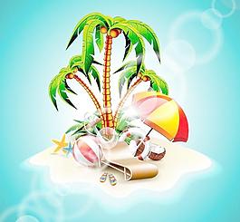 夏季夏天盛夏旅游图标图片