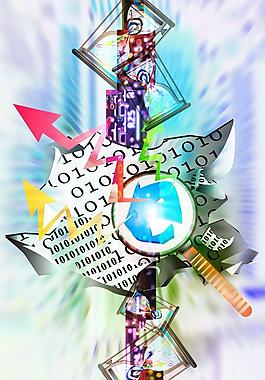 放大镜 数字 仪器 箭头图片