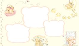 儿童写真模板 小熊宝宝图片