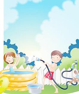 矢量快乐暑假图片