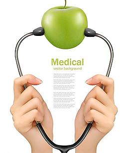 苹果听诊器医疗医护图片