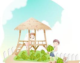 矢量快乐暑假图片