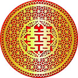 婚礼大双喜圆盘布景