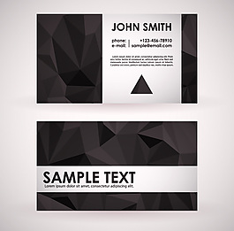 黑色冰晶装饰名片矢量素材