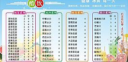 奶茶价目表图片