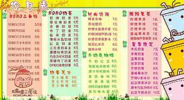 奶茶价目表图片