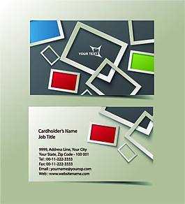 现代方框装饰名片矢量素材