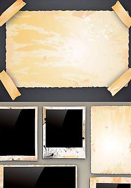 牛皮纸相册边框矢量素材