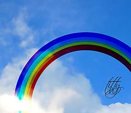 彩虹封面彩虹花园城市社区海报模板矢量素材彩虹渐变海报蓝色儿童房