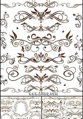 花纹设计元素矢量图