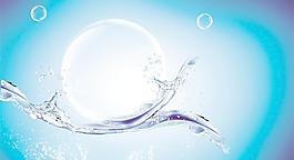 蓝色动感水珠水滴图片