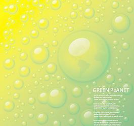 绿色水珠水滴地球 绿色环保图片