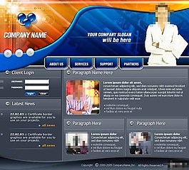 工业商务企业网站模板