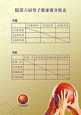 篮球赛分组表图片