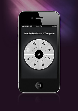 移动仪表板模板手机模版