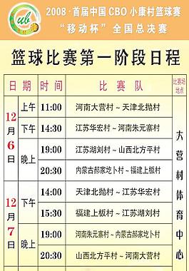 篮球比赛第一阶段日程图片
