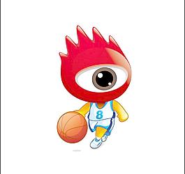 2008北京奥运男子篮球小浪人矢量素材2图片