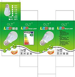 led球泡灯包装展开图片