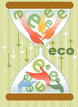 手掌沙漏背景图片