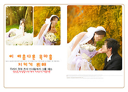 拥抱自然婚纱模板