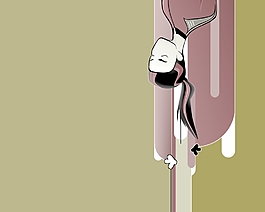 日本美女向下插画