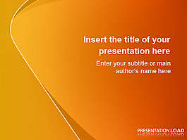 动感线条橙色主题PPT模板