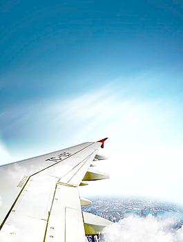 飞机翅膀 地产广告图片