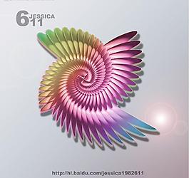 3d效果的翅膀图片