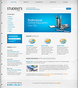 学习用品Html5网站模板