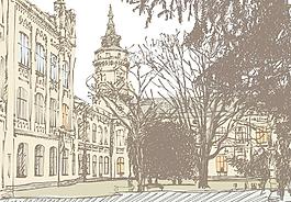 素描城市建筑图片