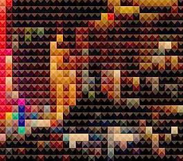 马赛克城市夜景图片