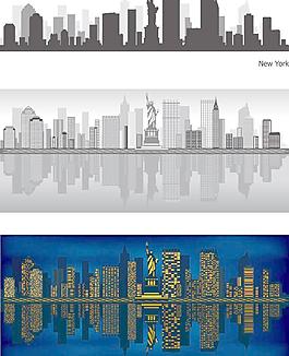 城市建筑剪影图片