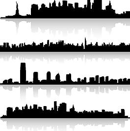 城市建筑剪影图片