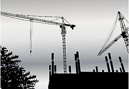 都市城市建筑剪影图片